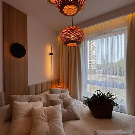 Family & Business Sauna Baltic Horizon No 2 Premium - 3 Bedroom With Private Sauna, Jacuzzi, Rooftop Gym & Panoramic Terrace, Balcony, Underground Garage Gdansk