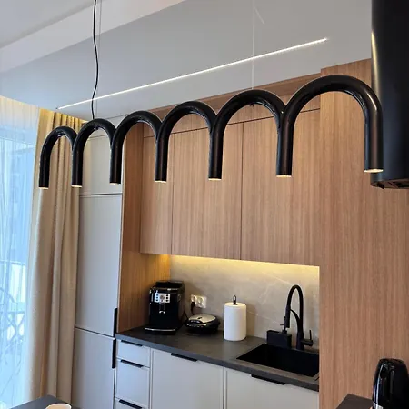 Family & Business Sauna Baltic Horizon No 2 Premium - 3 Bedroom With Private Sauna, Jacuzzi, Rooftop Gym & Panoramic Terrace, Balcony, Underground Garage Daire Gdansk