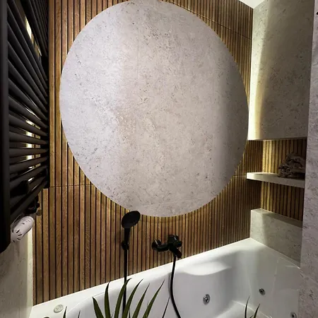 Family & Business Sauna Baltic Horizon Premium - 3 Bedroom With Private Sauna, Jacuzzi, Rooftop Gym & Panoramic Terrace, Balcony, Underground Garage Apartmán *